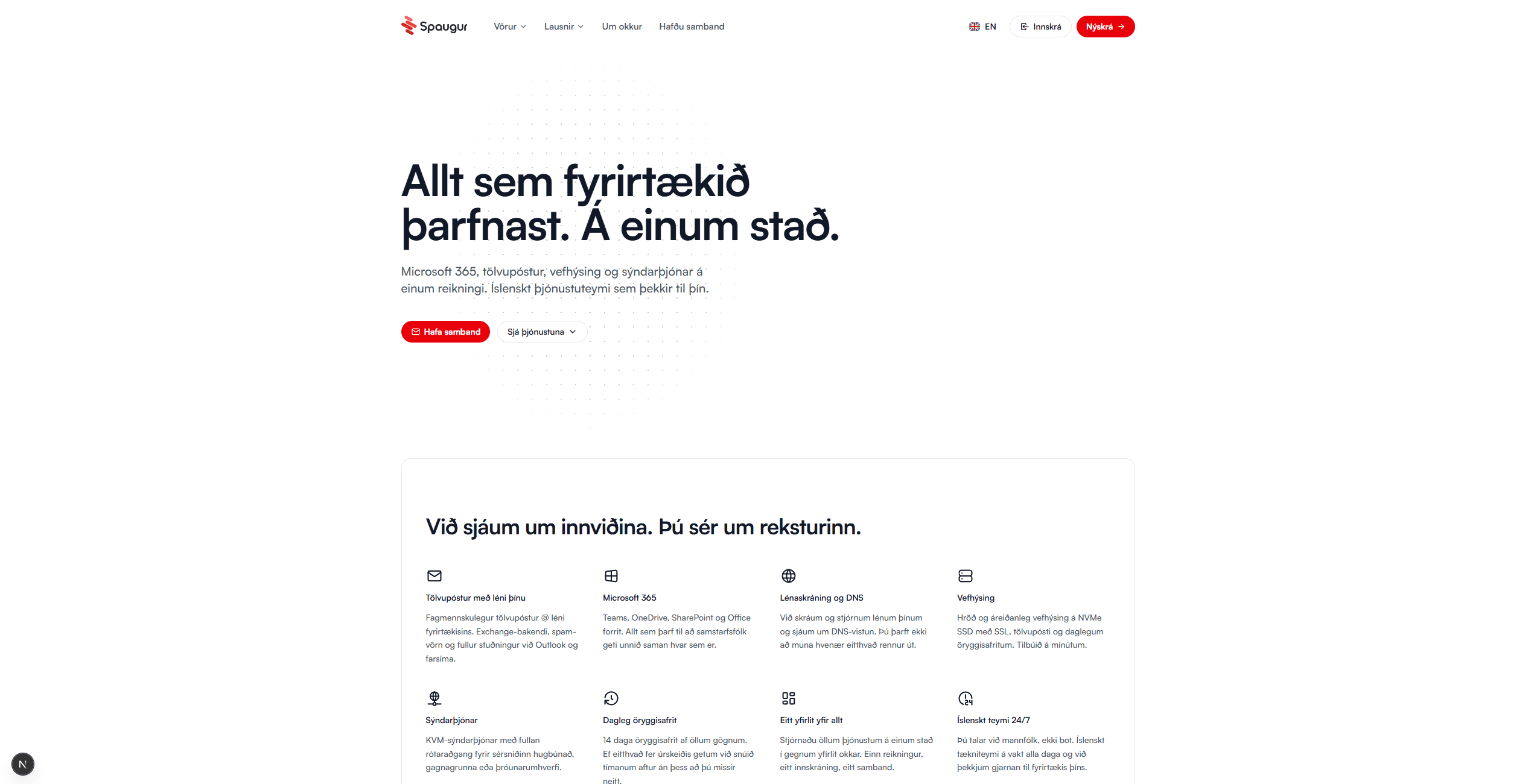 Fyrirtækjalausnir á Spaugur.is 2.0